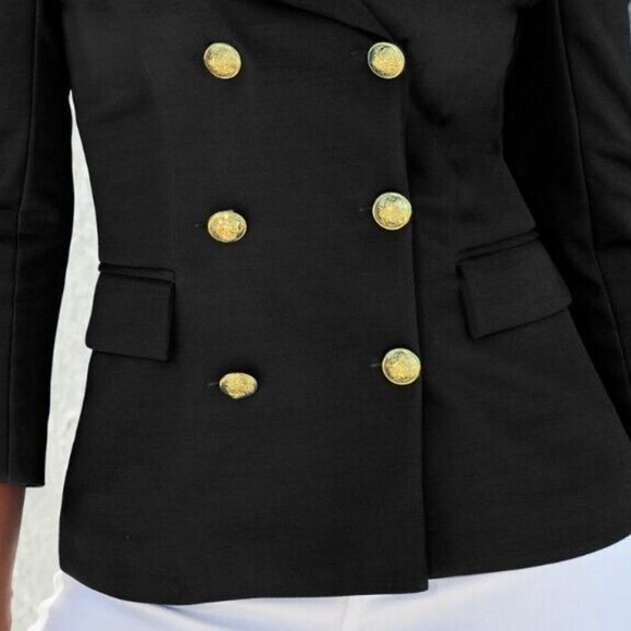 $150 NWT BOSTON PROPER COLD SHOULDER DOUBLE BREASTED SCUBA JACKET SIZE: 4 - Picture 3 of 6